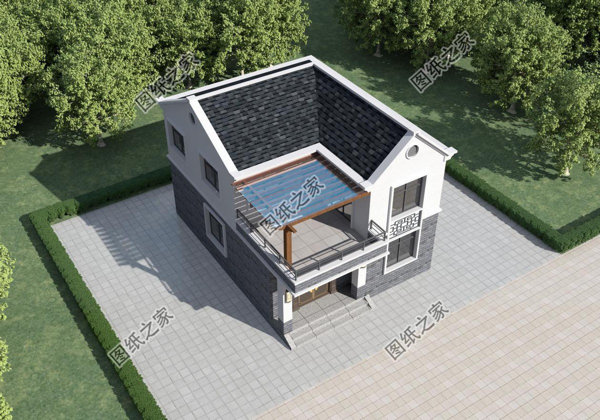 新中式農村別墅設計，回老家建上一棟，盡顯大氣