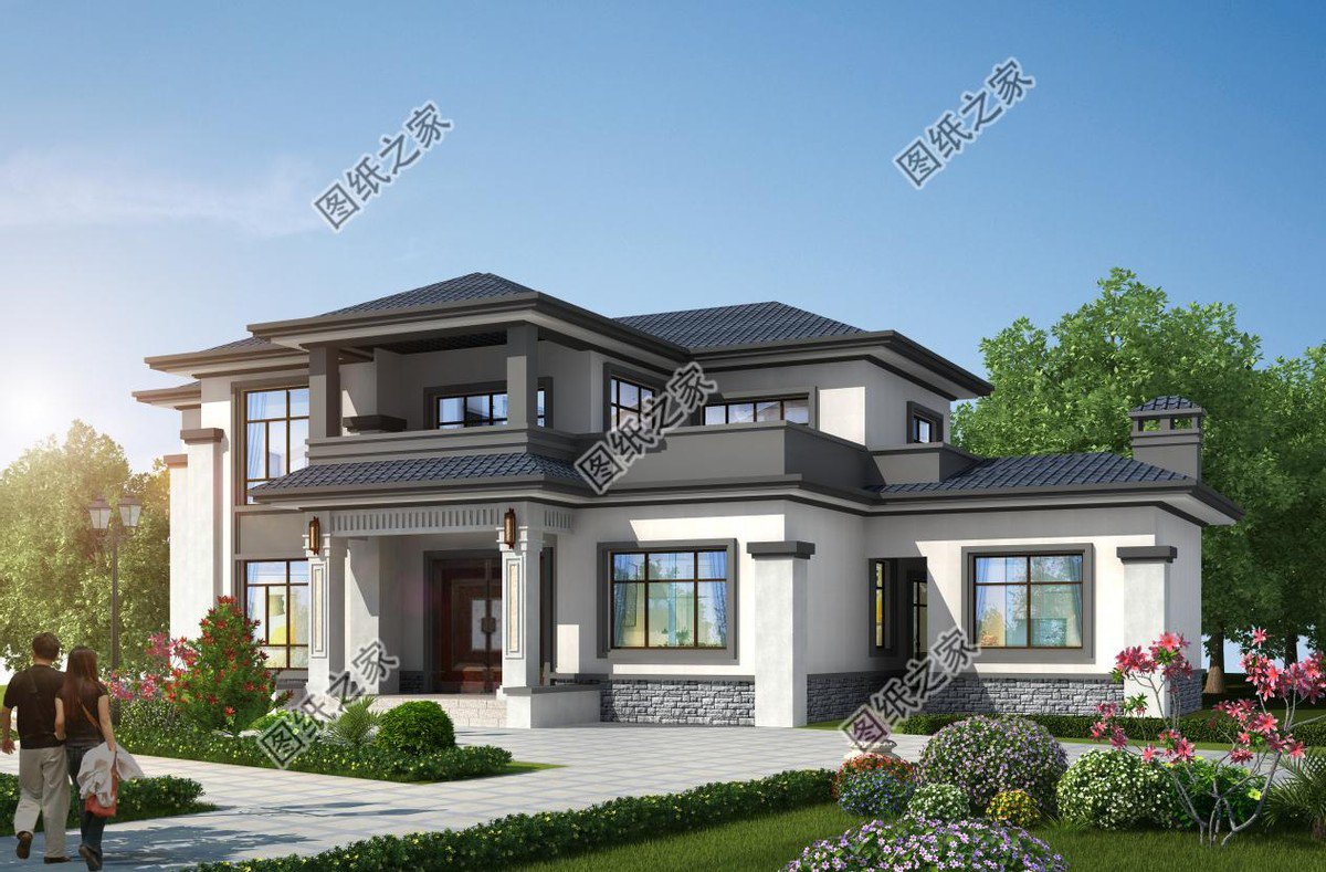 新中式農村別墅設計，回老家建上一棟，盡顯大氣