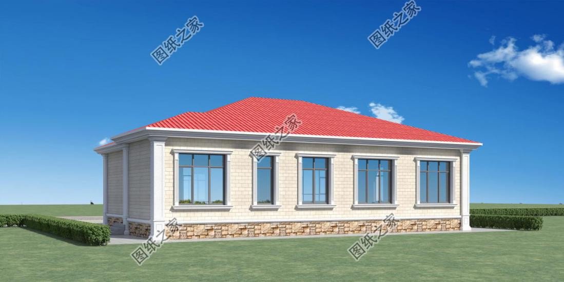 4款農村歐式一層別墅設計，外觀簡約好看造價不高還實用