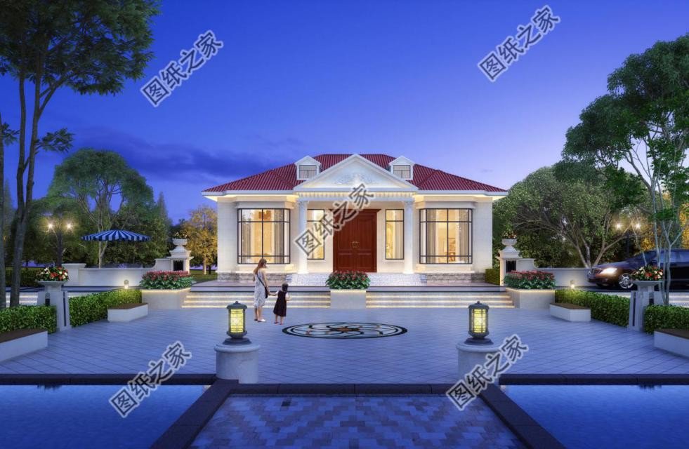 4款農村歐式一層別墅設計，外觀簡約好看造價不高還實用