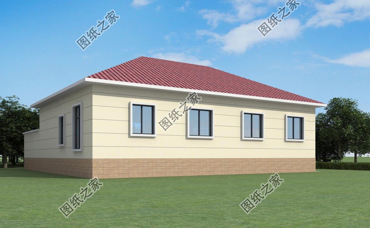 4款農村歐式一層別墅設計，外觀簡約好看造價不高還實用