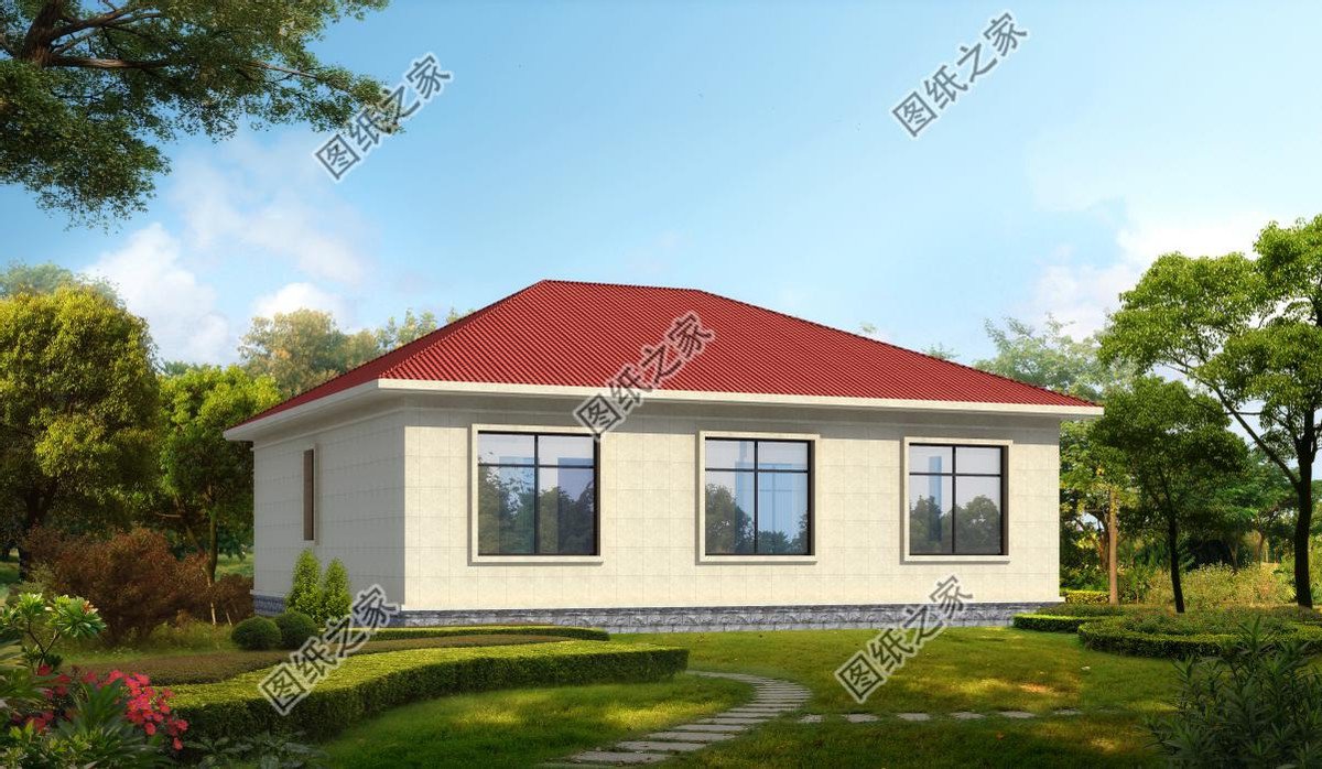 4款農村歐式一層別墅設計，外觀簡約好看造價不高還實用