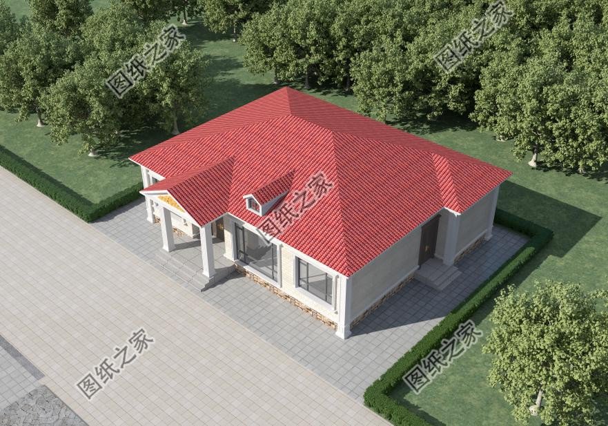 4款農村歐式一層別墅設計，外觀簡約好看造價不高還實用