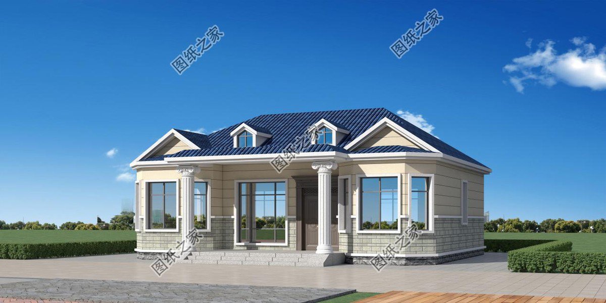 4款農村歐式一層別墅設計，外觀簡約好看造價不高還實用