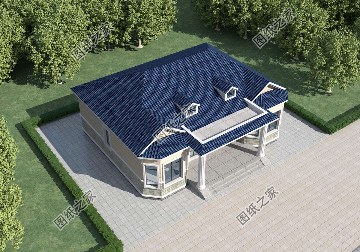 4款農村歐式一層別墅設計，外觀簡約好看造價不高還實用