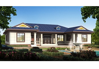 中式一層三合院農(nóng)村別墅設(shè)計圖，外觀設(shè)計得好同樣很大氣