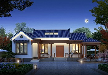 一層中式養老別墅設計圖，落葉歸根，安居故里，頤養天年