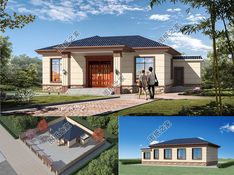 農村一層小別墅設計圖效果圖