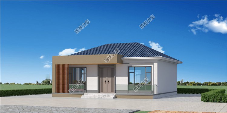 11x9米農(nóng)村一層小平房設計方案外觀圖