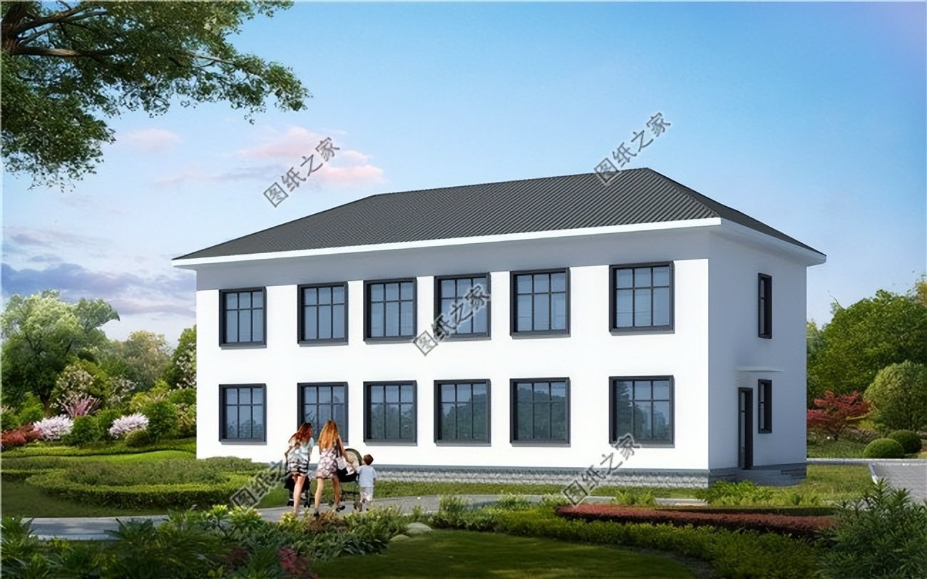 農村兄弟雙拼別墅設計，加強親人之間的感情，既省錢又省心