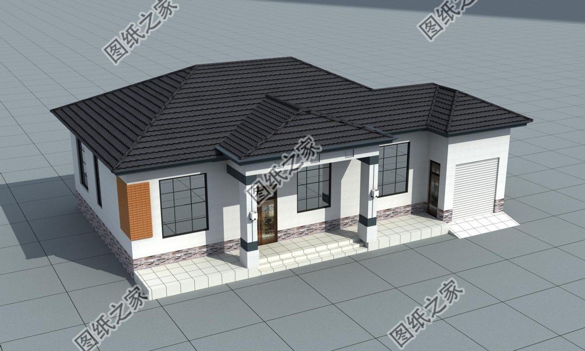 農(nóng)村一層別墅帶車庫設(shè)計，實用接地氣，現(xiàn)在農(nóng)村建房必不可少