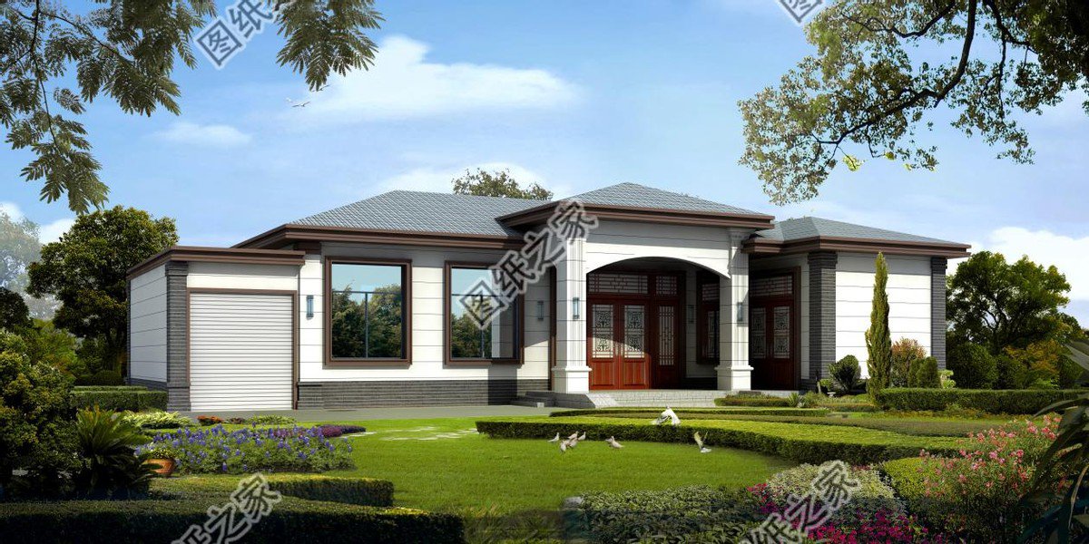 農(nóng)村一層別墅帶車庫設(shè)計，實用接地氣，現(xiàn)在農(nóng)村建房必不可少