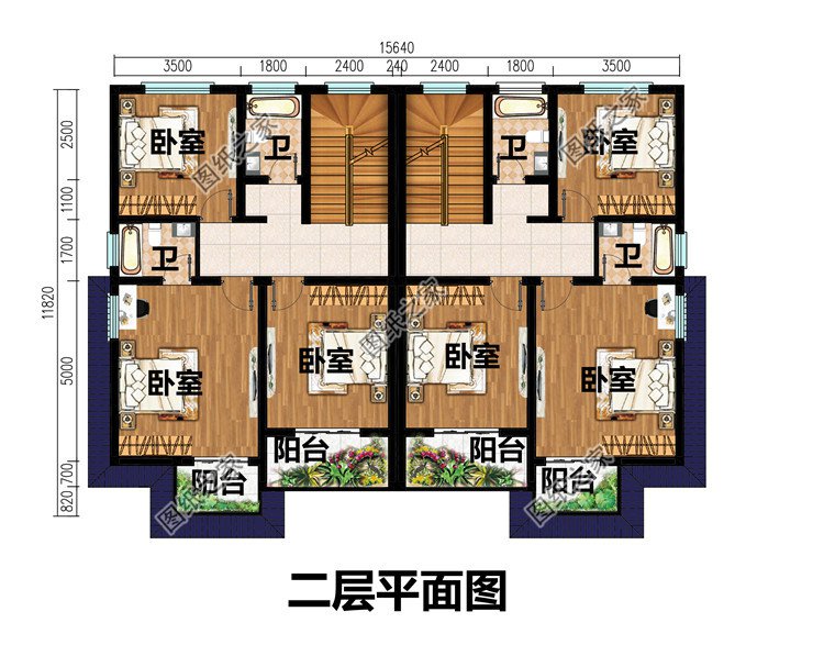 農村三層雙拼房屋