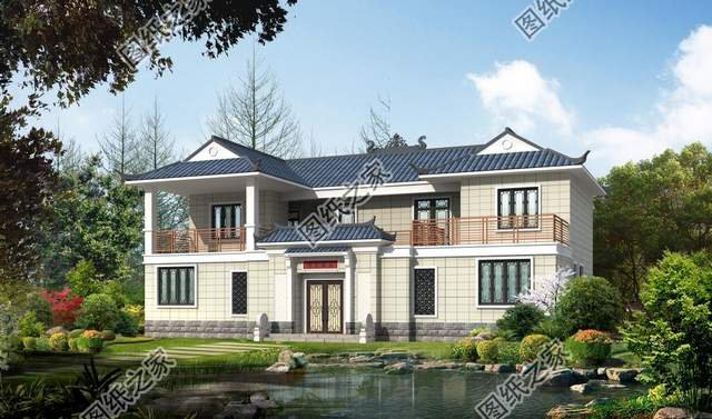 中式農村自建房設計，保留傳統設計加入現代流行文化