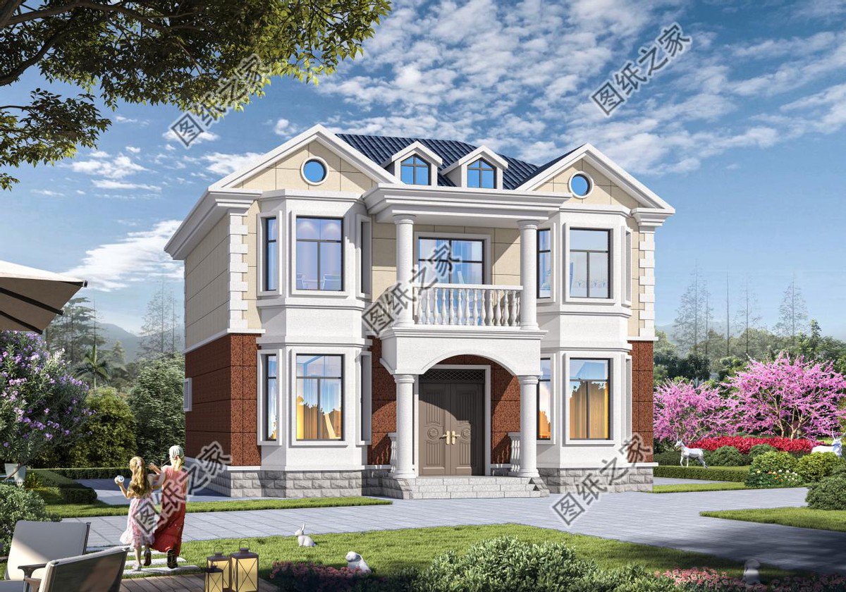 3款對稱歐式農村別墅設計，外觀經典耐看，建在老家最合適