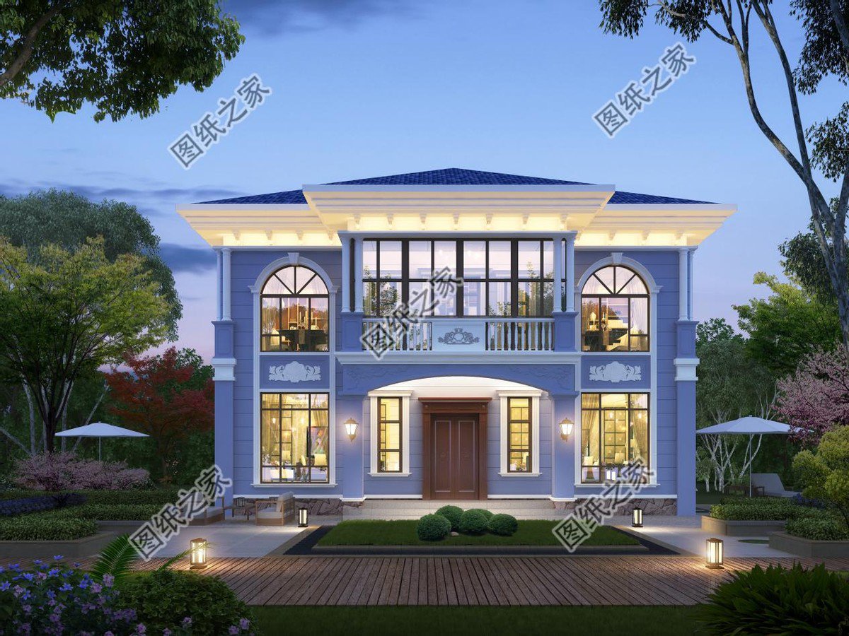 3款對稱歐式農村別墅設計，外觀經典耐看，建在老家最合適