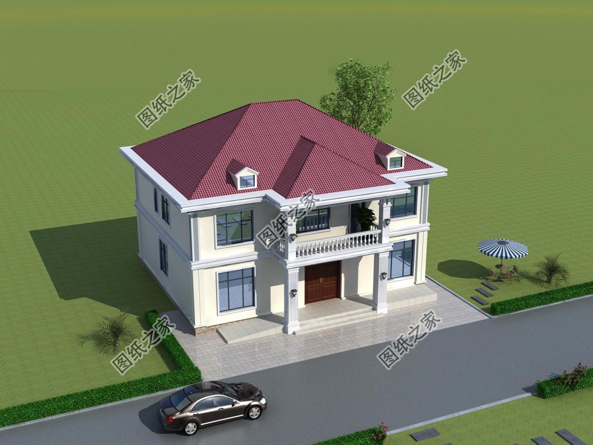 3款對稱歐式農村別墅設計，外觀經典耐看，建在老家最合適