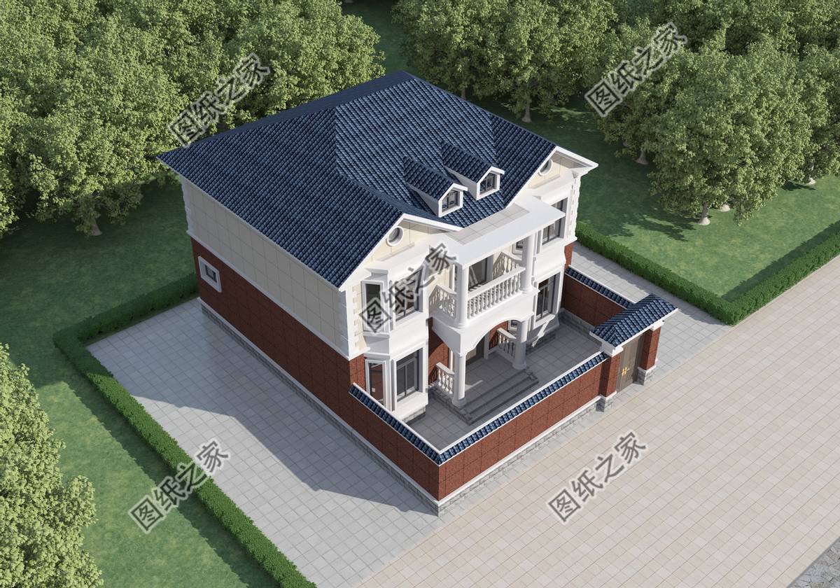 3款對稱歐式農村別墅設計，外觀經典耐看，建在老家最合適