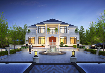 200平米二層五間對(duì)稱式造型別墅，秒治愈強(qiáng)迫癥患者