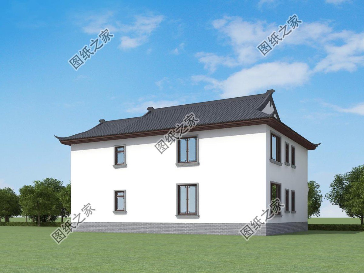 中式別墅設計，白墻黛瓦勾畫的美感，城里人看了都羨慕