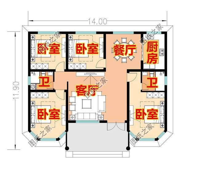 農村一層別墅設計，簡單實用還好看，不容錯過的好戶型