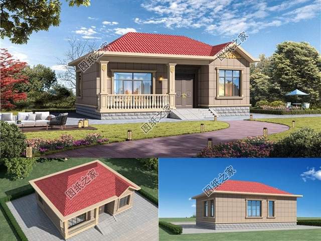 農村一層別墅設計，簡單實用還好看，不容錯過的好戶型