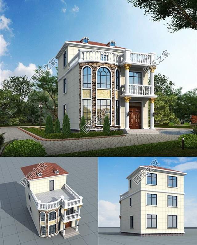 三套歐式別墅，為新農村建設增添色彩，打造舒適家園