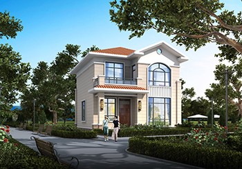 面寬8米農村二間二層小別墅設計方案，施工簡單造價低