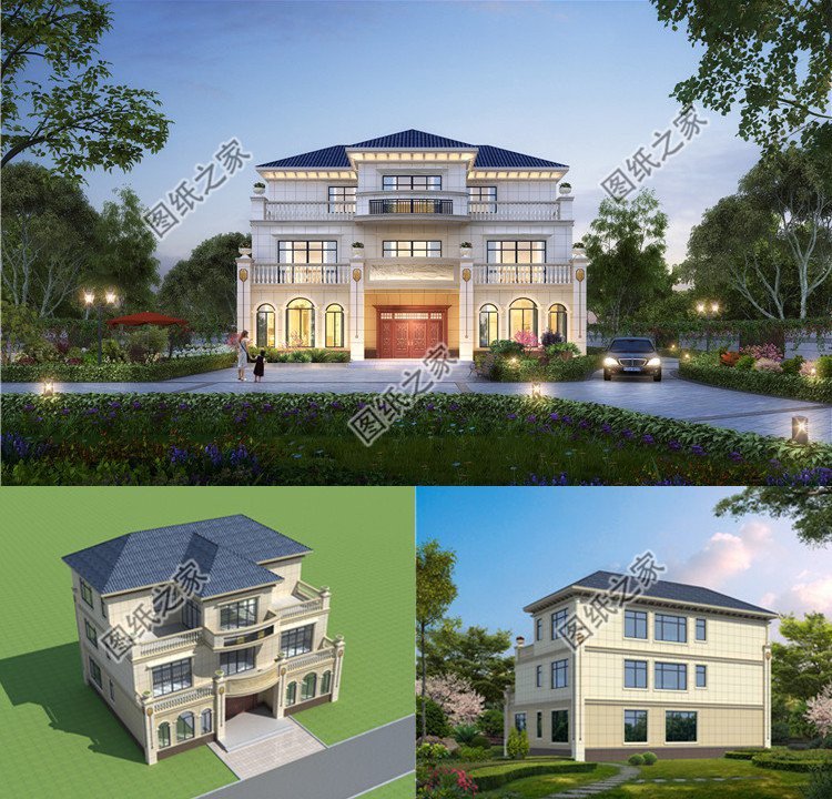 爆款農村三層別墅設計，外觀輪廓層次感極強，農村建房優質戶型