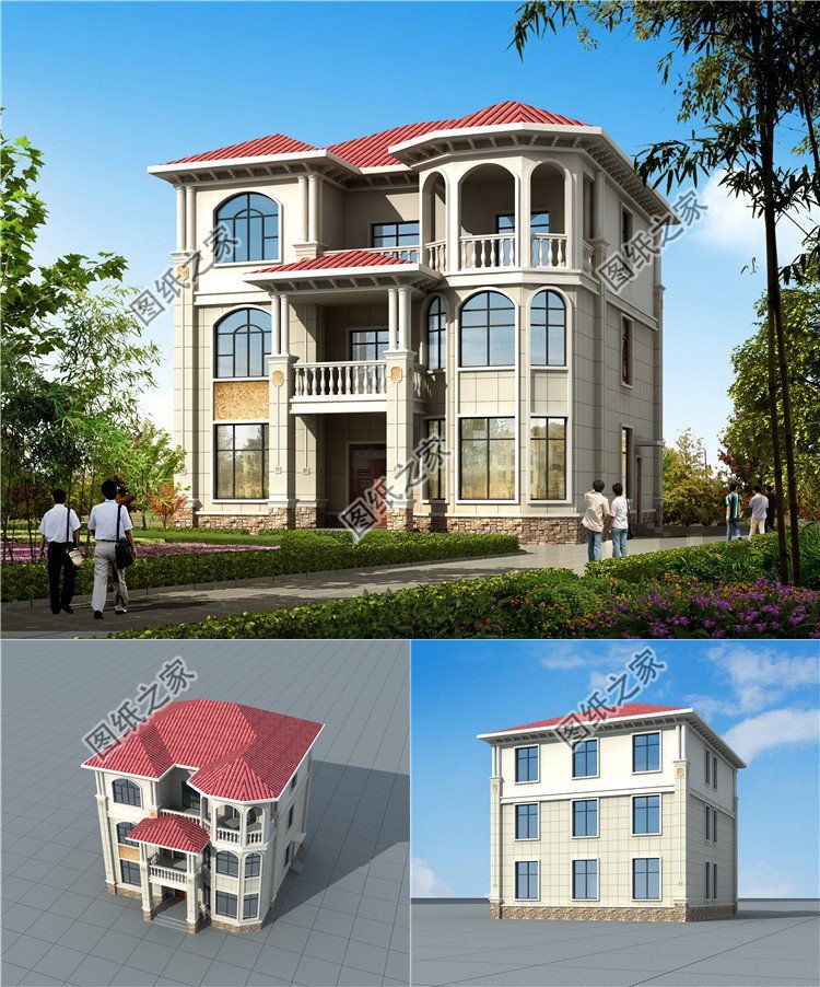 爆款農村三層別墅設計，外觀輪廓層次感極強，農村建房優質戶型