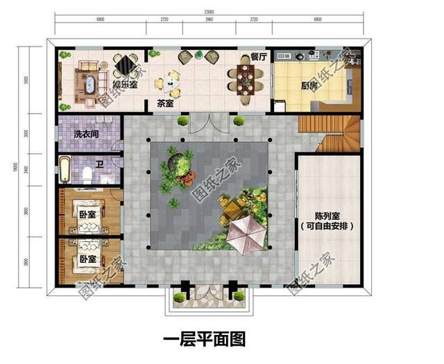 中式四合院別墅設計圖，本土化建筑的代表，更受農村歡迎