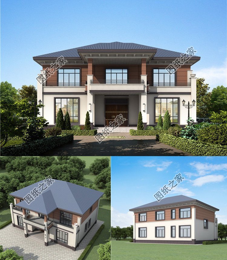 新中式二層好看自建房設計，超越經典農村建房最佳戶型