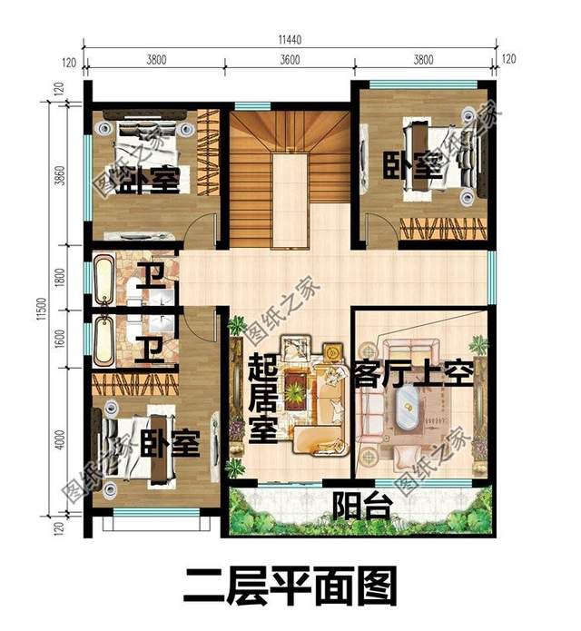 農村自建房設計推薦，造型輪廓飽滿有力，室內簡單實用