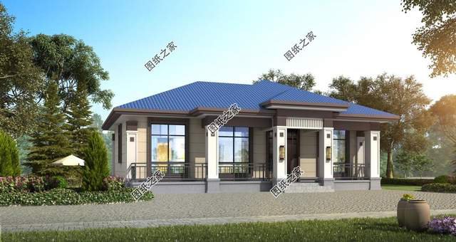 鄉村一層自建養老房推薦，簡單好看造價不高，很合爸媽的口味