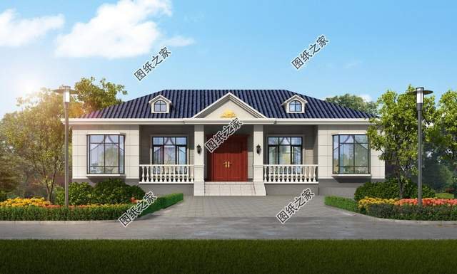 鄉村一層自建養老房推薦，簡單好看造價不高，很合爸媽的口味