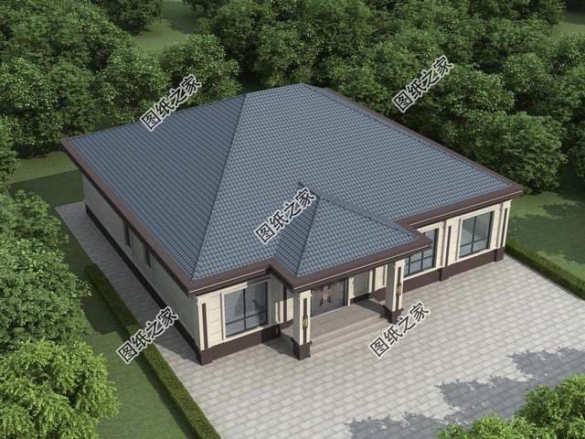 鄉村一層自建養老房推薦，簡單好看造價不高，很合爸媽的口味