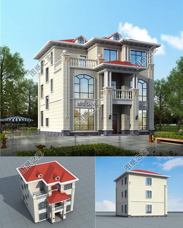 三層自建房設計，大戶人家建房必看款式，一起來看看吧