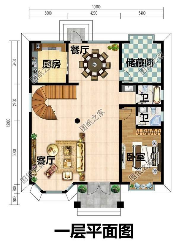 鄉村三層自建房設計，超大的落地窗，這個外觀很難不愛啊