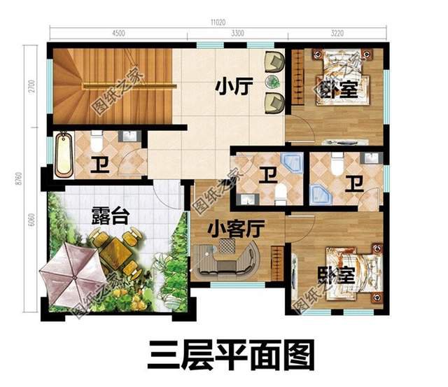 三層帶地下室農村別墅，增加使用空間，既防潮還能儲物