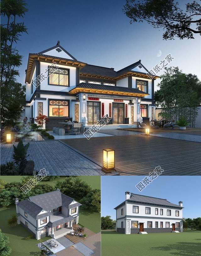 雙拼農(nóng)村別墅設計，一宅兩戶生活空間互不干擾，親情漸漸升溫