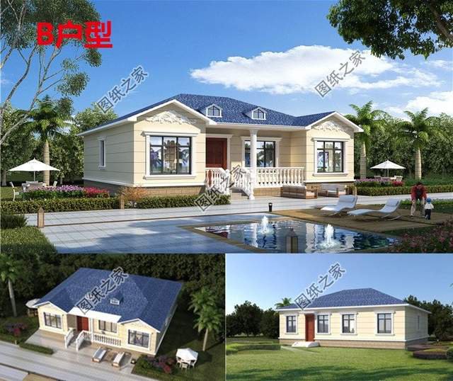 農村一層戶型推薦，預算不夠注重經濟實用的家庭建房首選