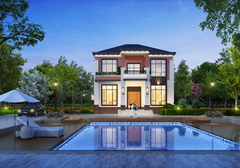 二層帶獨立廚房鄉村別墅設計圖，外觀時尚大氣，這布局看了都愛！