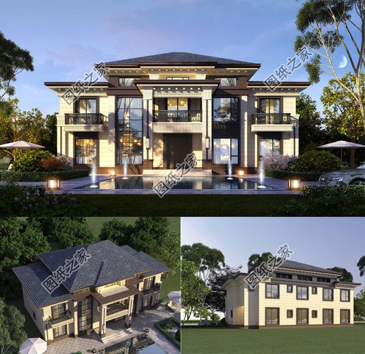 備受好評二層歐式別墅設(shè)計圖效果圖