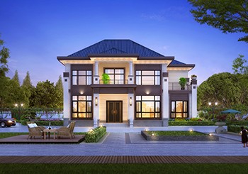 方方正正的二層農(nóng)村別墅設(shè)計圖,普通農(nóng)村人都能建