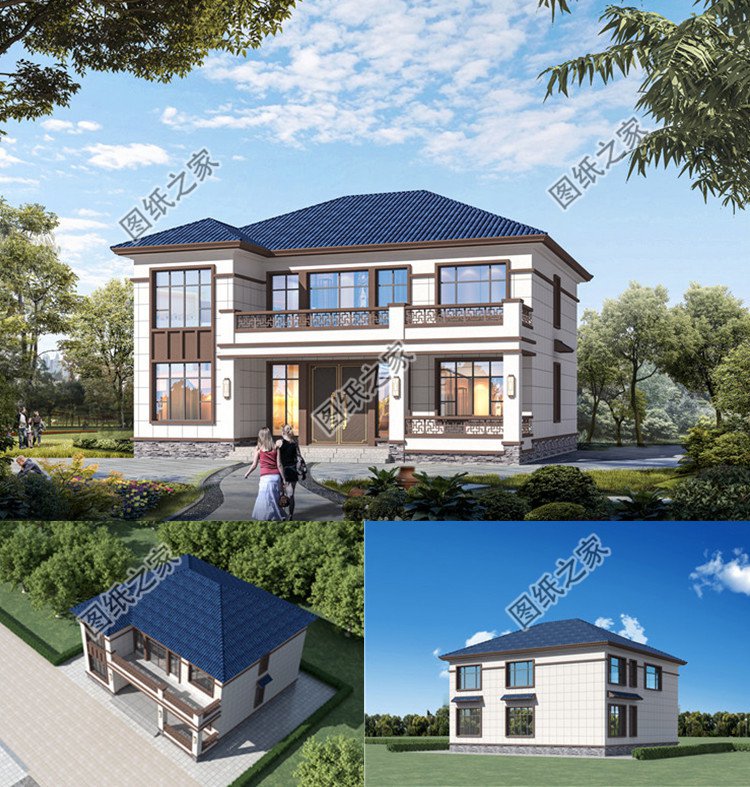 新款二層別墅設計圖效果圖