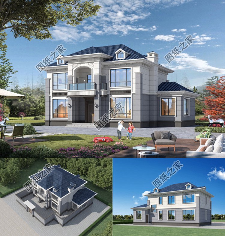 實用型二層別墅設計圖效果圖