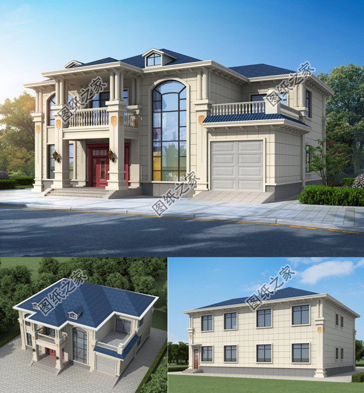 農村四間二層別墅設計圖效果圖