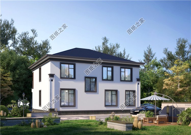 最新款二層農(nóng)村別墅設計圖外觀