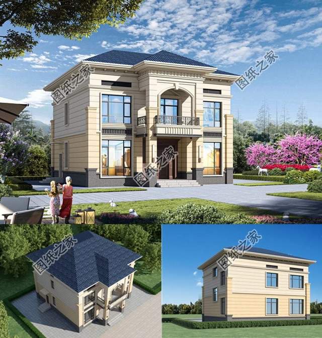 鄉(xiāng)下簡歐式自建房效果圖，擯棄富麗堂皇，繼承唯美浪漫