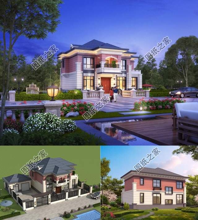 鄉(xiāng)村二層小別墅效果圖，農(nóng)村住房這樣蓋，實用簡單造價不高